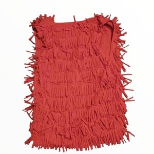 🦄Fringe Detail Red Skirt